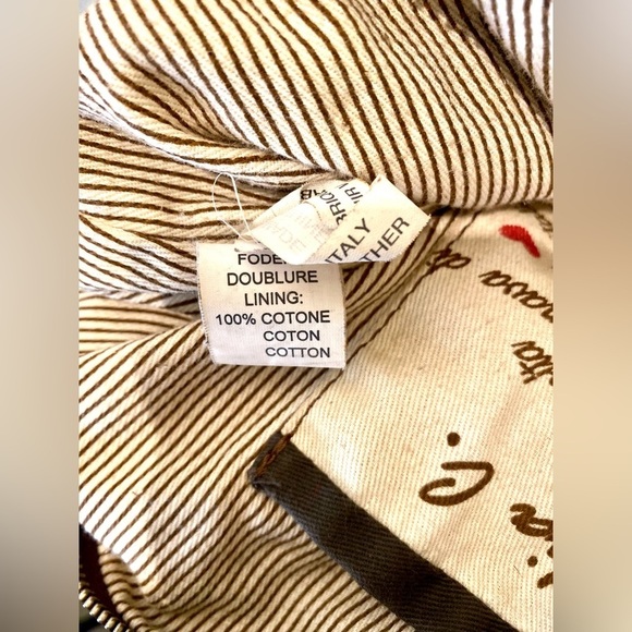 Y2K Sofia C.  leather bag w/shimmer gold snakeskin fabric & silver hardware 🤎💛 - Picture 11 of 15